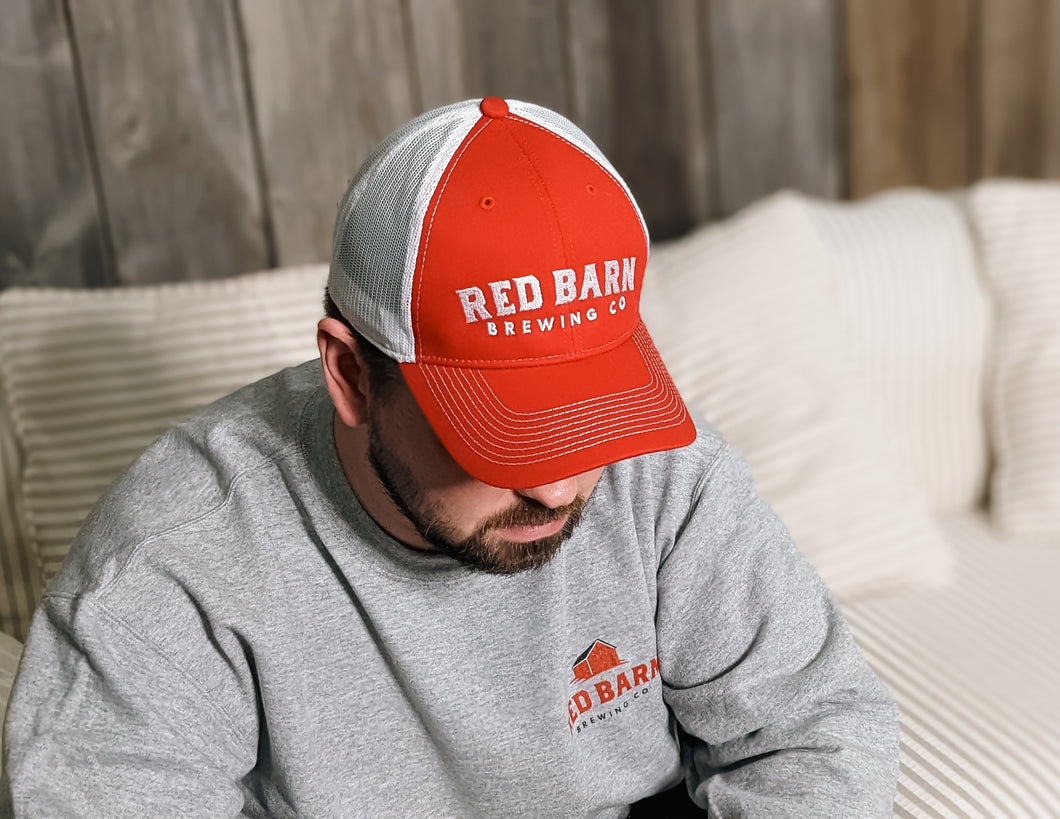 Red/White Meshback Hat
